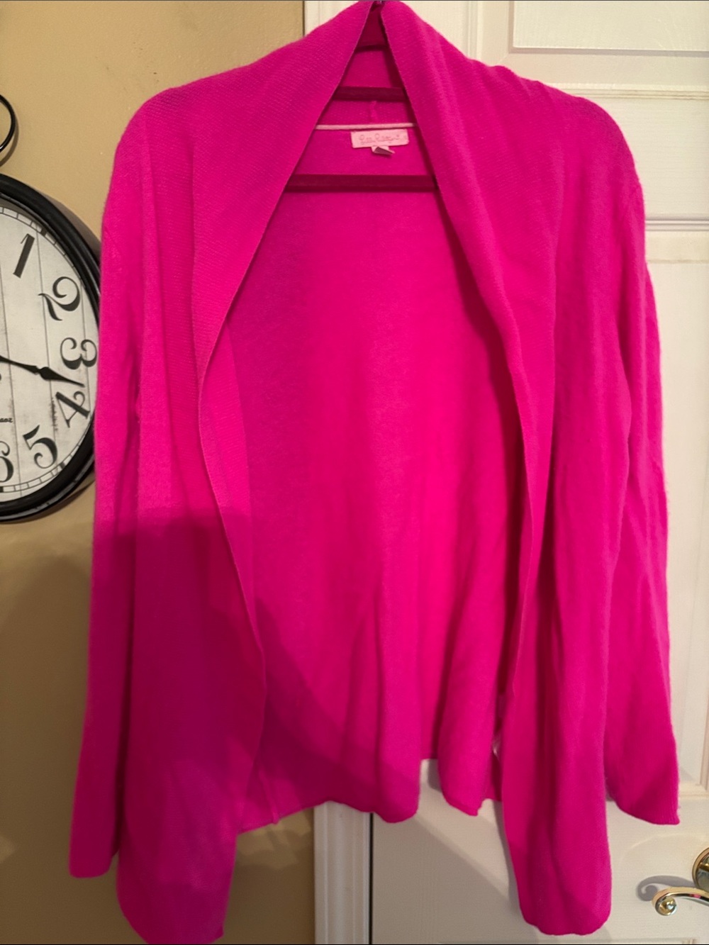 Lilly Pulitzer Hot Pink Open-Front Cardigan